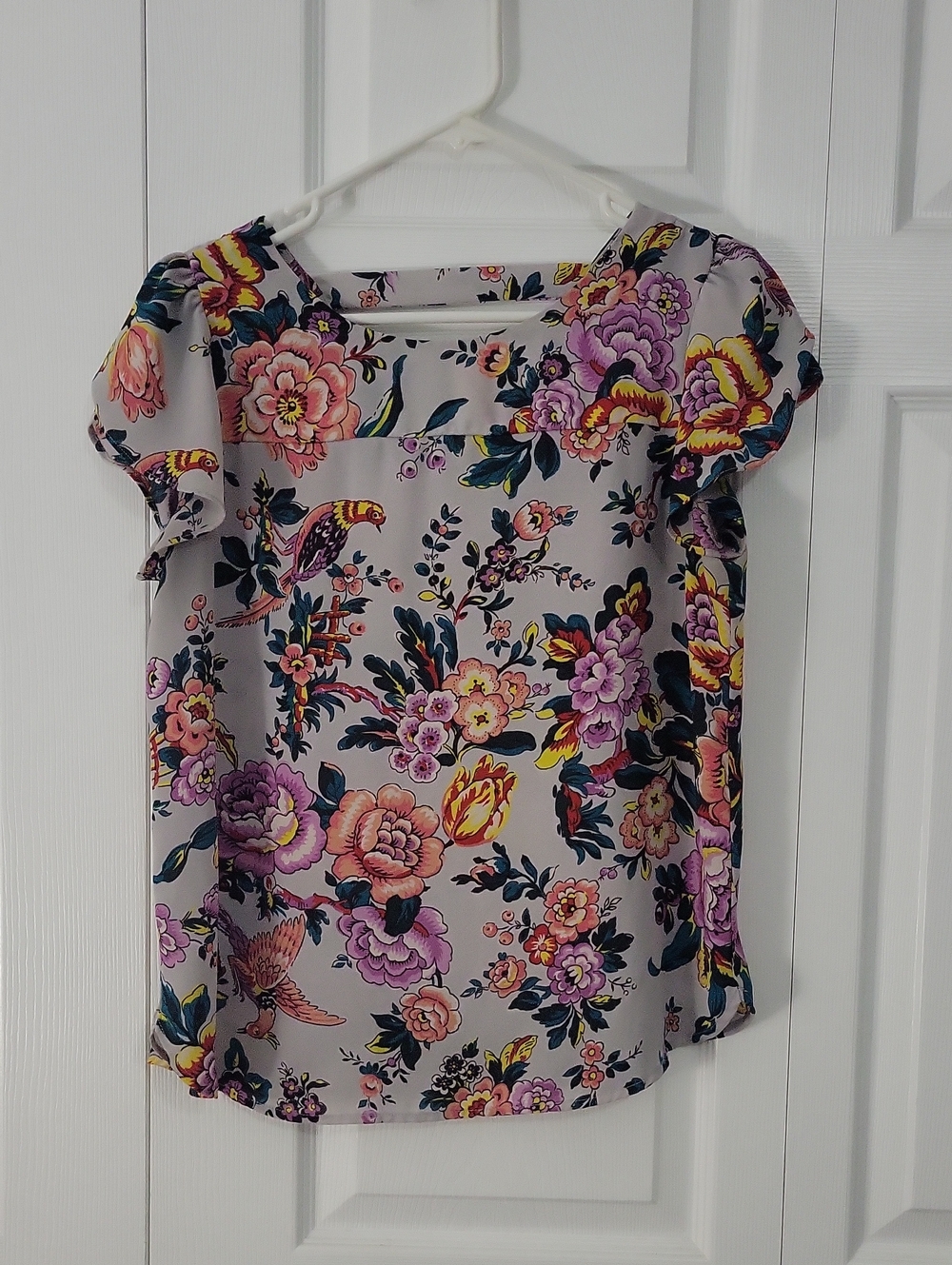 LOFT Floral Puff-Sleeve Women's Top
